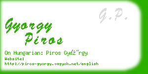 gyorgy piros business card